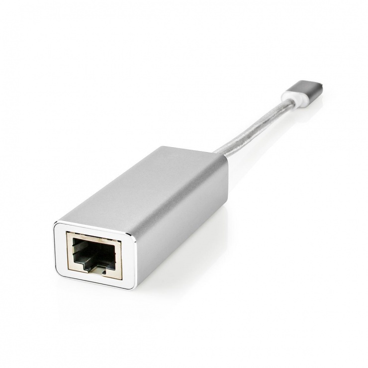 Imagine Adaptor USB 3.2-C Gen 1 la Gigabit LAN Argintiu, Nedis CCTB64950AL02