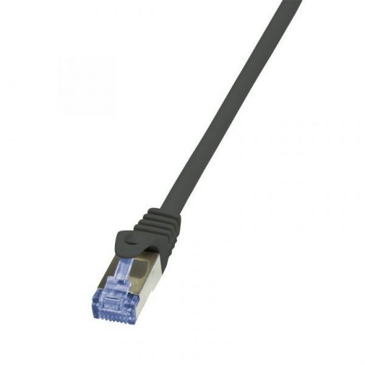 Imagine Cablu de retea cat 6A cu cablu cat 7 LSOH 50m Negru, Logilink RJ45 CQ4143S
