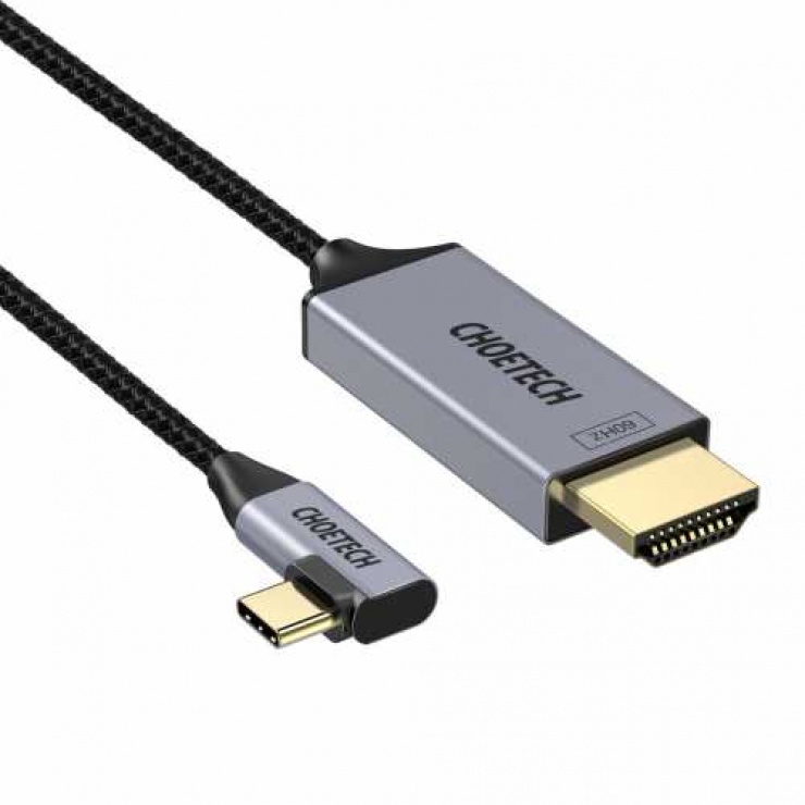 Imagine Cablu audio video USB type C unghi la HDMI 4K@60Hz T-T 1.8m, CABLE-USBC/HDMI-CH1803/1.8-CHO