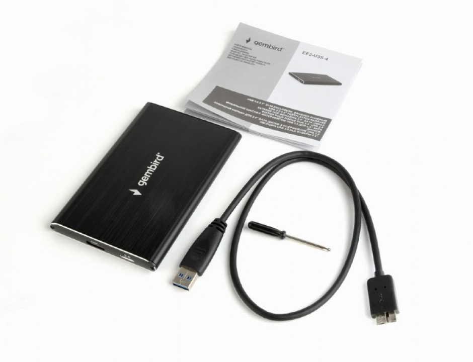 Imagine Rack extern USB 3.0 la SATA HDD/SSD 2.5", Gembird EE2-U3S-4 