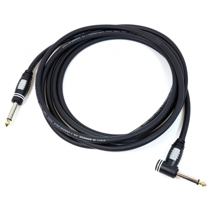 Imagine Cablu audio jack 6.35mm mono T-T unghi 90 grade 3m, HBA-6M6A-0300