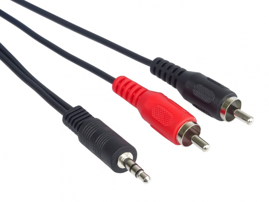 Imagine Cablu audio jack 3.5mm la 2 x RCA T-T 3m, KJACKCIN3