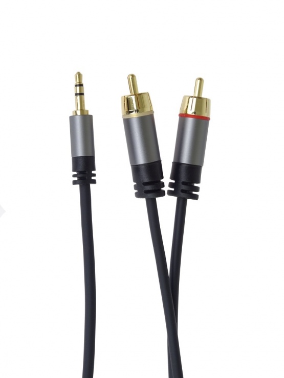 Imagine Cablu audio jack stereo 3.5mm la 2 x RCA T-T 3m, kjqcin3