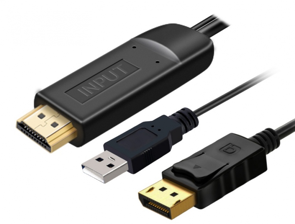Imagine Cablu HDMI la Displayport 4K60Hz T-T 2m, kportad21