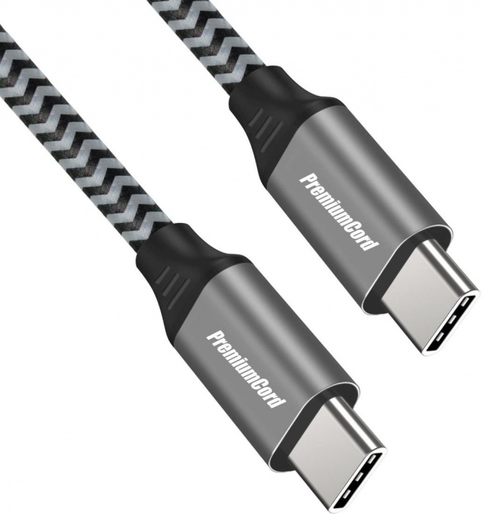 Imagine Cablu USB 2.0-C la USB type C 5A/100W T-T brodat 2m, ku31cw2