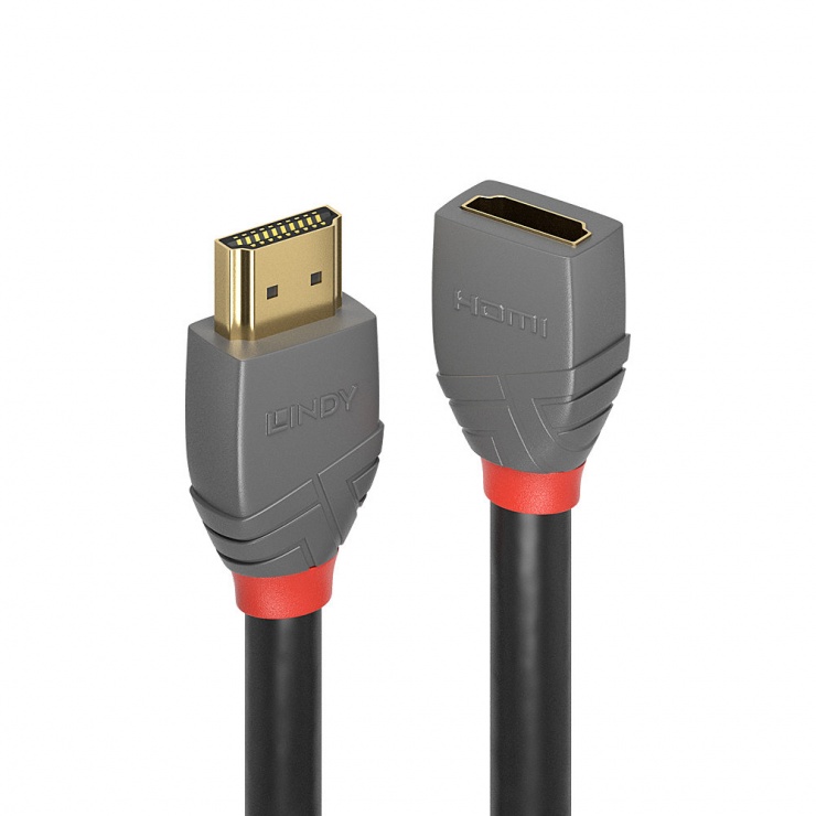 Imagine Cablu prelungitor HDMI Anthra Line 4K@60Hz T-M 0.5m, Lindy L36475