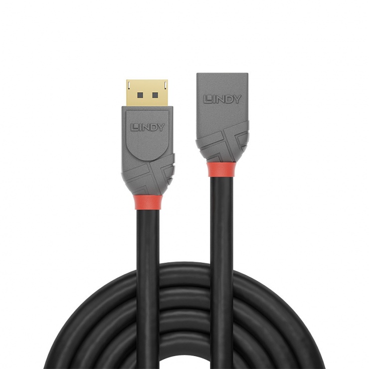 Imagine Cablu prelungitor Displayport Anthra Line 8K@60Hz T-M 0.5m, Lindy L36495