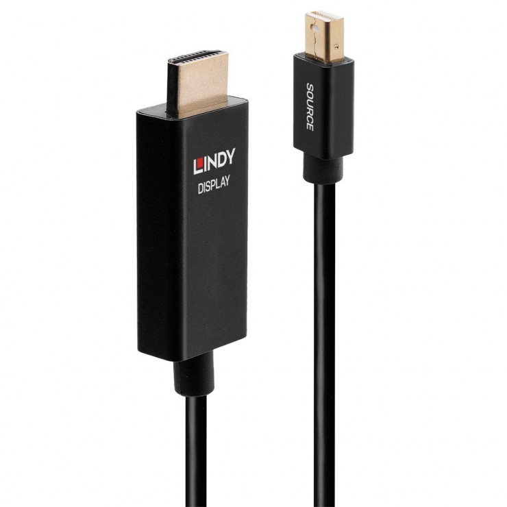 Imagine Cablu activ mini DisplayPort la HDMI 4K@60Hz cu HDR T-T 2m, Lindy L40922