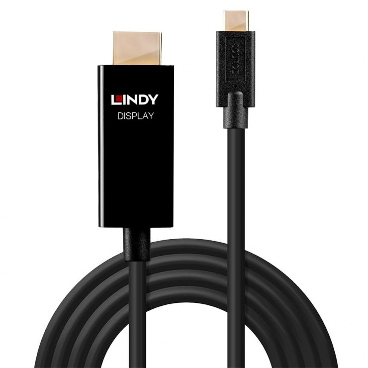 Imagine Cablu activ USB-C la HDMI 4K@60Hz cu HDR T-T 2m, Lindy L43292