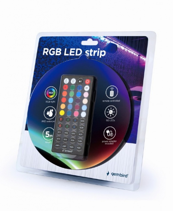 Imagine Banda LED RGB 5m, Gembird LED-S-RGB500-01