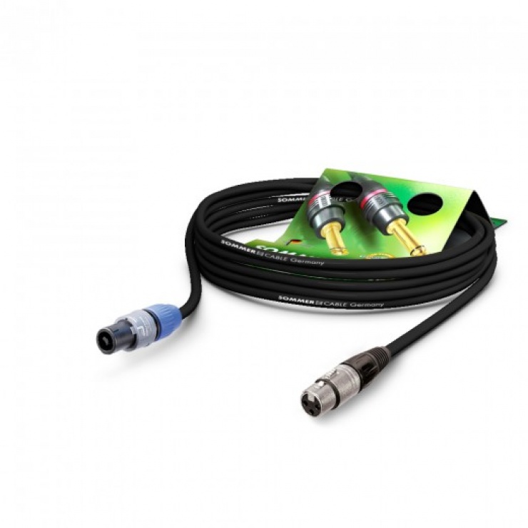 Imagine Cablu audio speakon la XLR 3 pini 5m Negru, NEUTRIK ME22-225-0500-SW