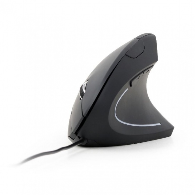Imagine Mouse ergonomic optic USB Negru, Gembird MUS-ERGO-01