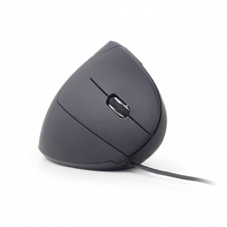 Imagine Mouse ergonomic optic USB Negru, Gembird MUS-ERGO-01