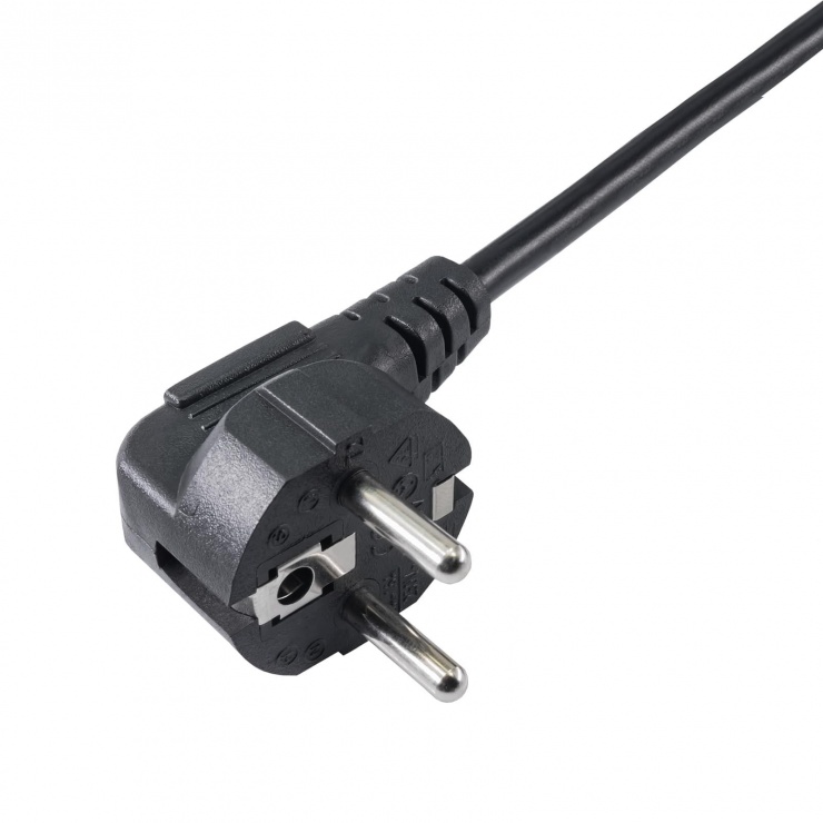 Imagine Cablu de alimentare in Y Schuko la 2 x IEC C13 1.8m Negru, AK-PC-04A