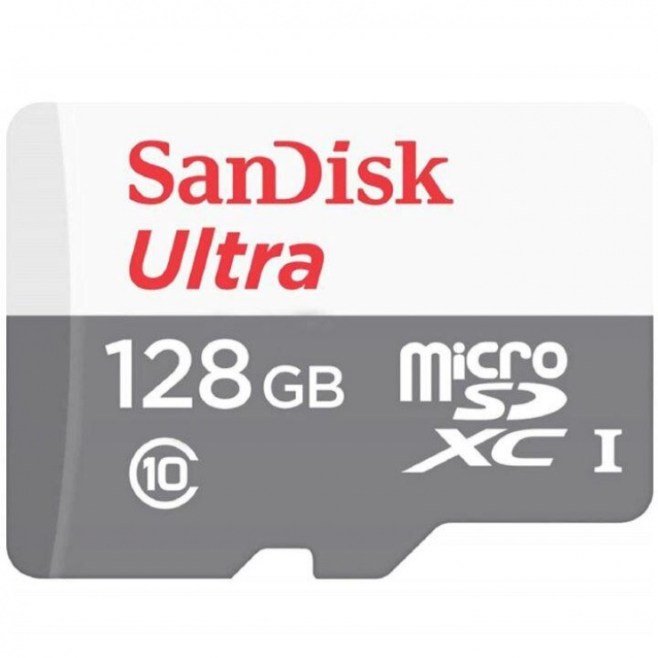 Imagine Card de memorie microSDHC 128GB clasa 10 + adaptor SD, Sandisk SDSQUNR-128G-GN3MA