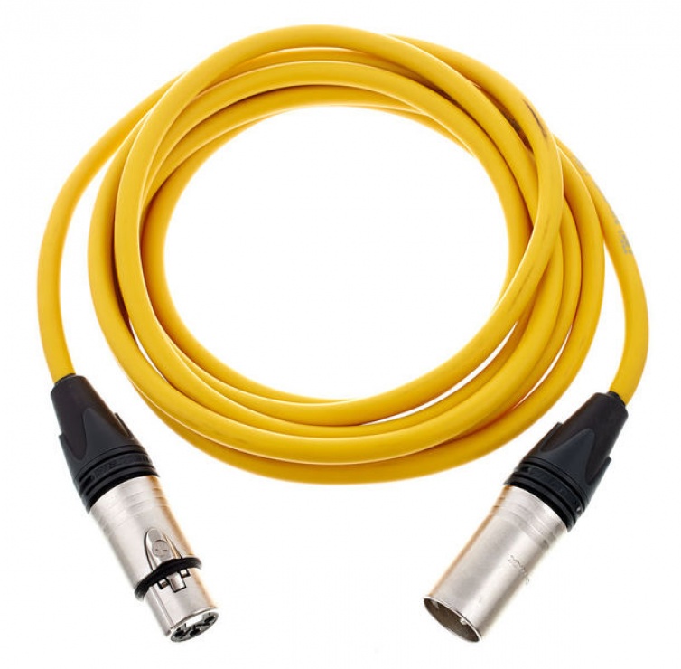 Imagine Cablu prelungitor XLR 3 pini T-M Galben 10m, SGHN-1000-GE