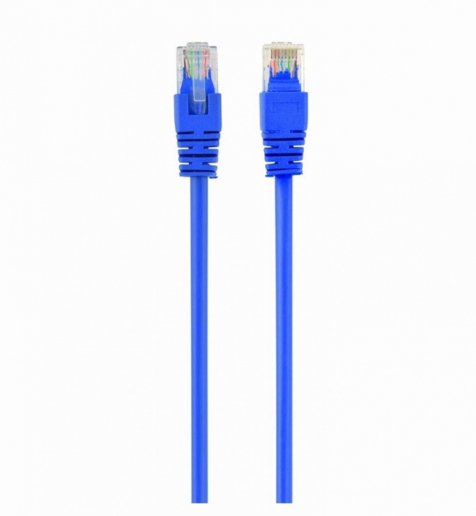 Imagine Cablu de retea RJ45 cat 5e UTP 0.25m Albastru, Spacer SP-PT-CAT5-0.25M-BL