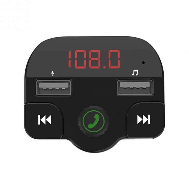 Imagine Transmitator auto FM Bluetooth 5.0,  2x USB 5V/3.1A + micro SD, Spacer SPFM-02