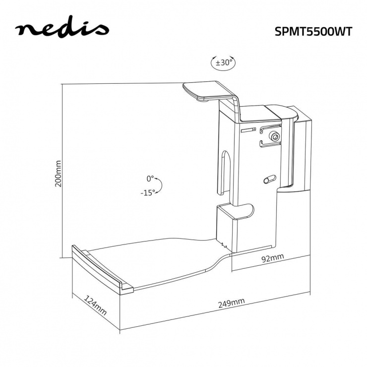 Imagine Suport perete Sonos Play:5 Gen2, Nedis SPMT5500WT