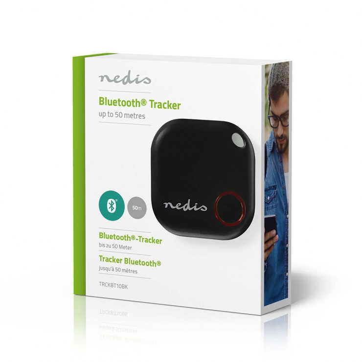 Imagine Dispozitiv de urmarire prin Bluetooth max 50m, Nedis TRCKBT10BK