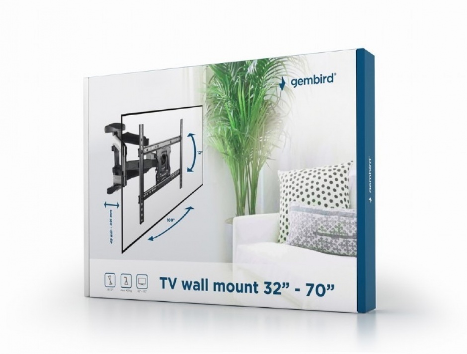 Imagine Suport perete 1 monitor max. 70", Gembird WM-70RT-01