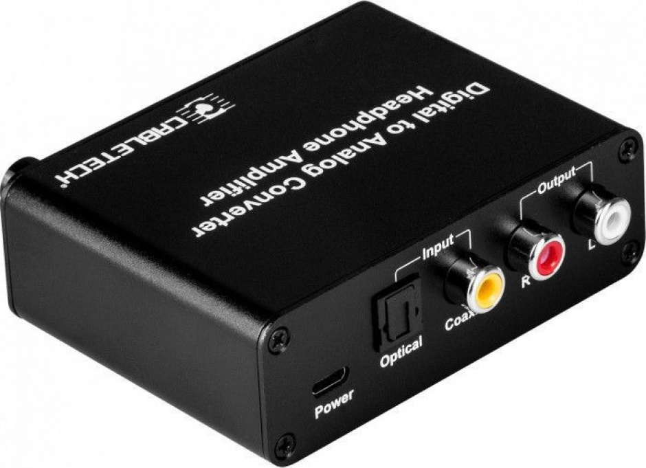 Imagine Convertor audio digital SPDIF la analog RCA cu amplificare, ZLA0857-3