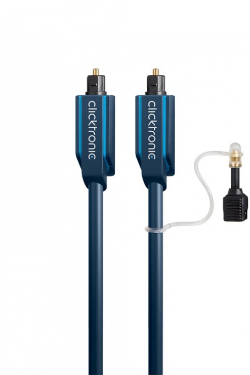Imagine Cablu audio optic Toslink SPDIF cu adaptor mini Toslink 15m, Clicktronic CLICK70374