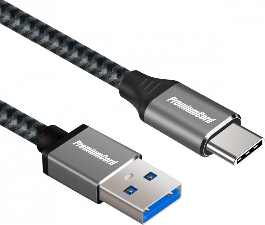 Imagine Cablu USB 3.1 Gen1 type C la USB-A brodat 3A T-T 1m, ku31cs1