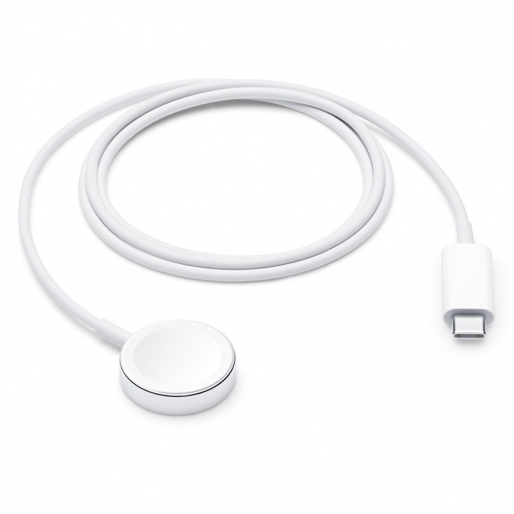 Imagine Cablu de incarcare USB-C pentru Apple Watch 1m Alb, Apple MX2H2ZM/A