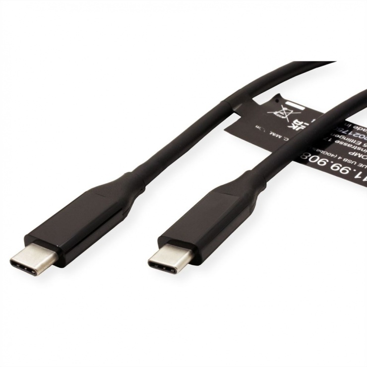 Imagine Cablu USB 4-C Gen 3 PD (Power Delivery) 20V5A Emark T-T 0.8m Negru, Value 11.99.9081