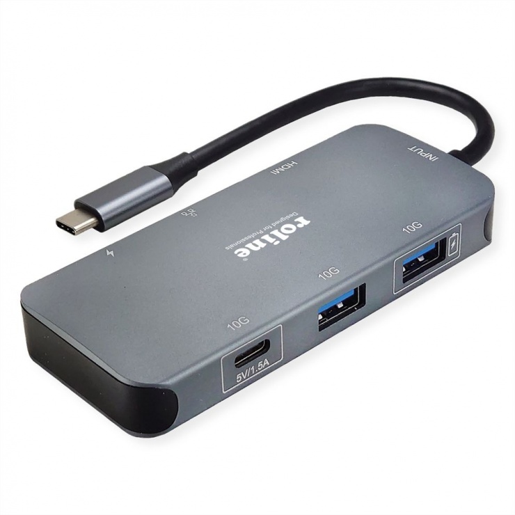 Imagine Docking station USB 3.2 Gen2 Type C la HDMI 4K30Hz/2x USB 3.2-A/1x USB Type C PD 100W/Gigabit LAN, R