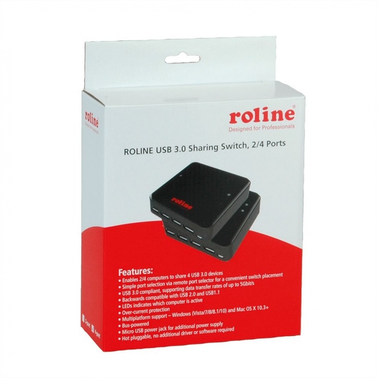 Imagine Switch USB 3.2 Gen1 4PC x 4 periferice, Roline 14.01.2314