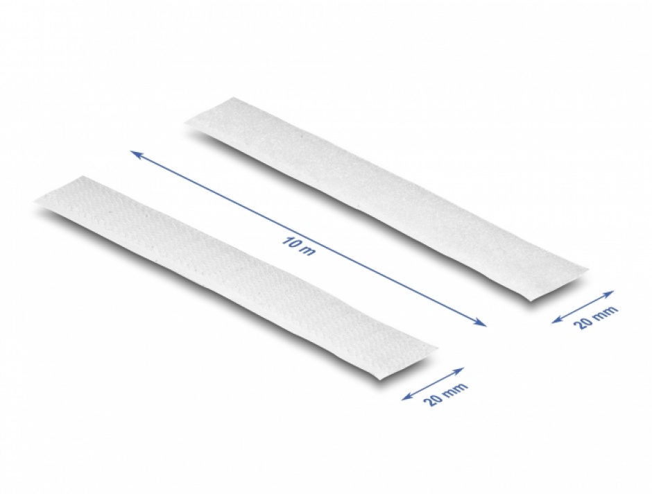 Imagine Rola cu arici 10m x 20mm Alb, Delock 20920