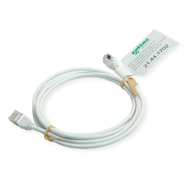 Imagine Cablu de retea slim FTP cat.6A LSOH 2m Alb, Roline 21.44.1702 Nume 