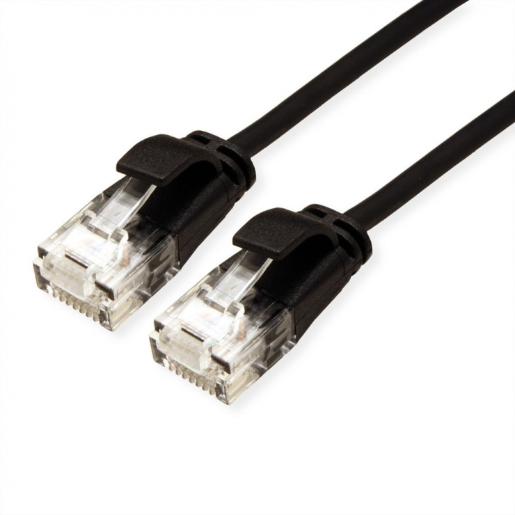 Imagine Cablu de retea RJ45 MYCON Slim UTP Cat.6A LSOH 15m Negru CON3959
