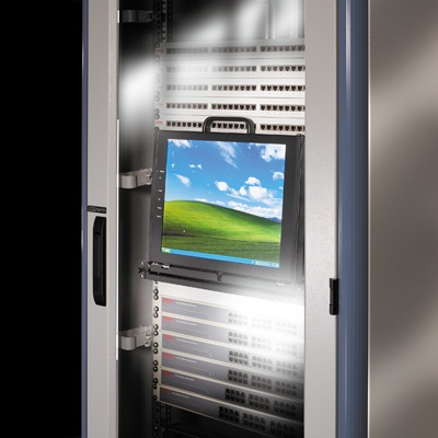 Imagine Consola KVM 19" 16 porturi, LCD 17 inch, USB si PS/2, Roline 26.50.0081