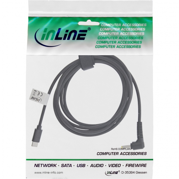 Imagine Cablu de alimentare USB Type-C la DC 4.0x1.7mm BenQ/ASUS 3.25A 2m, Inline IL26675