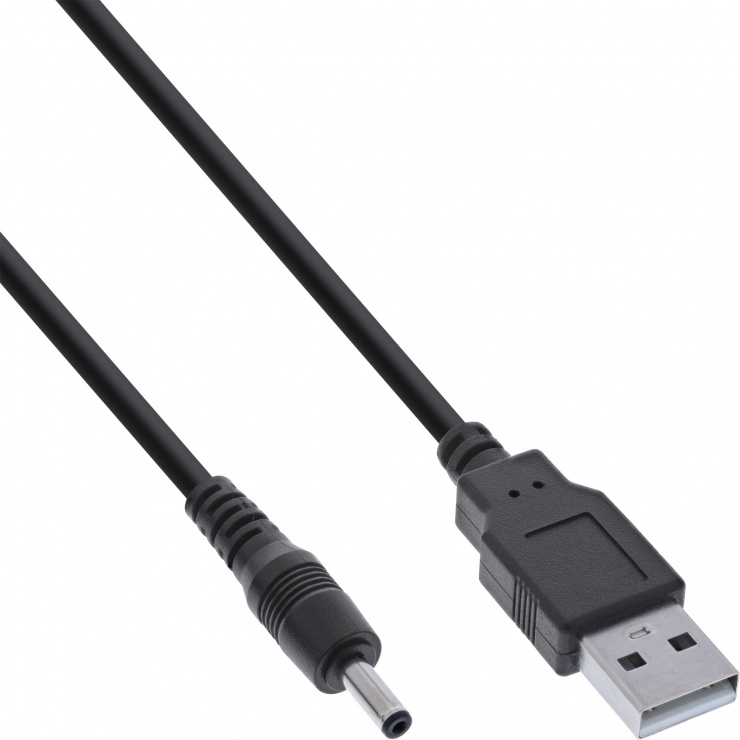Imagine Cablu alimentare USB la DC 3.5x1.35mm 3m, InLine IL26806C
