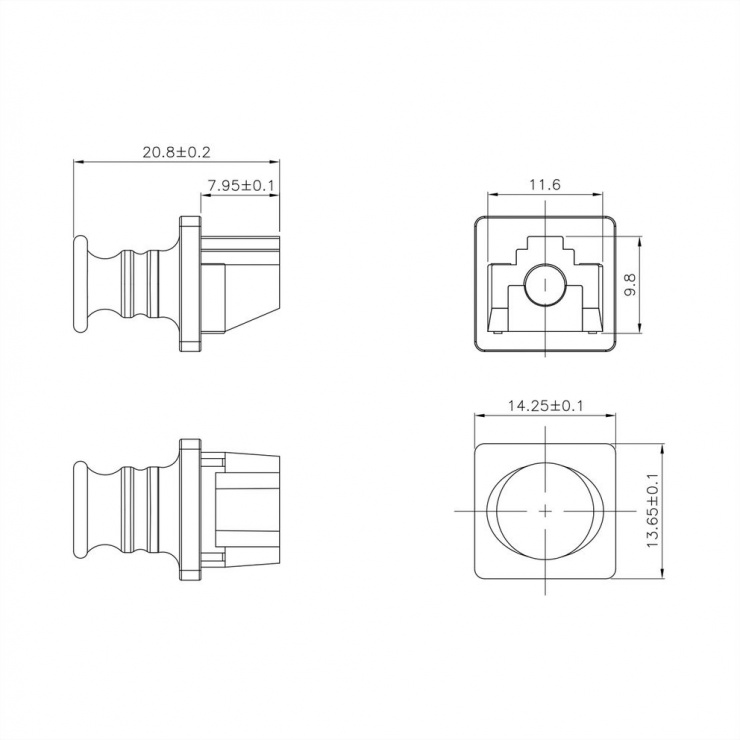 Imagine Set 10 protectii praf pentru RJ45 Negru, Value 26.99.0322