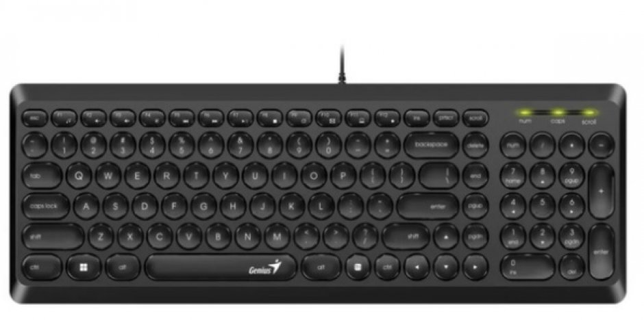 Imagine Tastatura multimedia USB chocolate style Negru, Genius SlimStar Q200