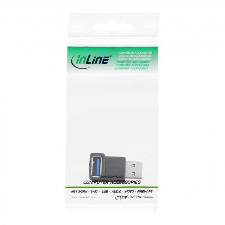 Imagine Adaptor USB 3.0 unghi 90 grade T-M, InLine IL35300R