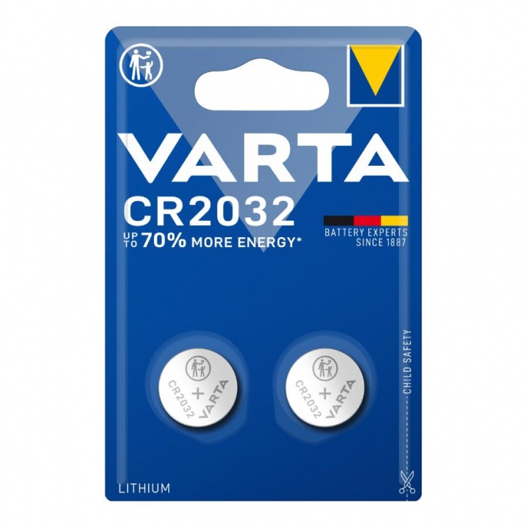 Imagine Set 2 buc baterie CR2032 lithium, Varta