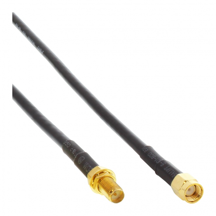 Imagine Cablu prelungitor RP-SMA T-M 0.3m, InLine IL40860