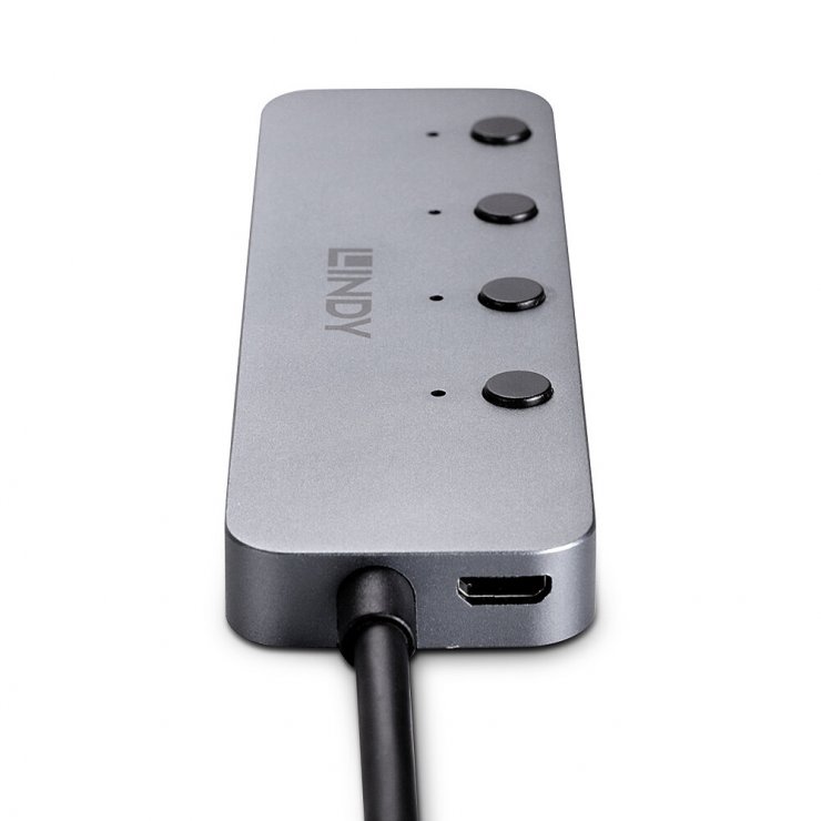 Imagine HUB USB 3.2 type C la 4 x USB-A + switch ON/OFF, Lindy L43383