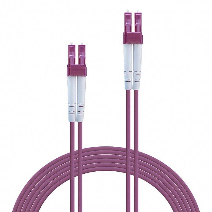 Imagine Cablu fibra optica LC-LC OM4 Duplex Multimode 15m, Lindy L46345