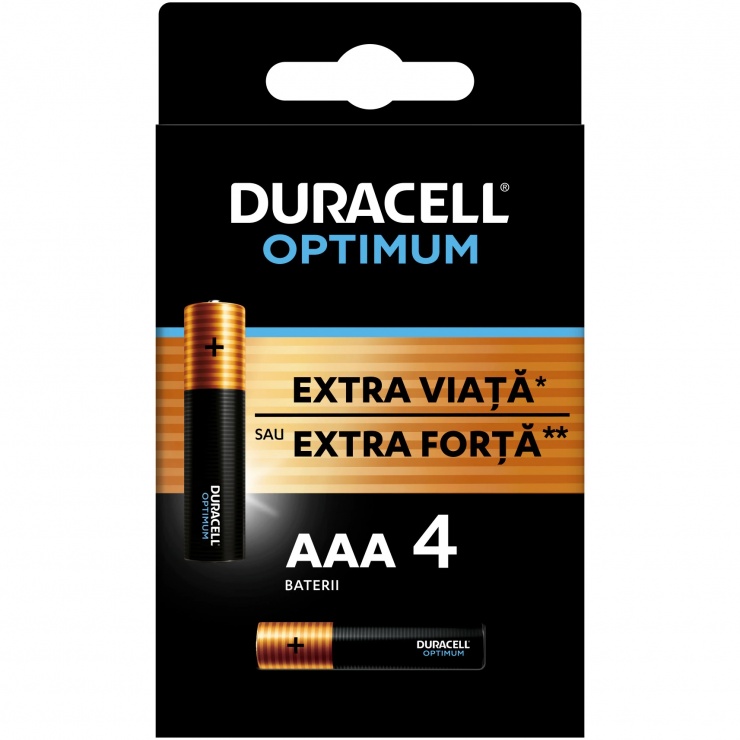 Imagine Set 4 baterii alcaline AAA Duracell Optim