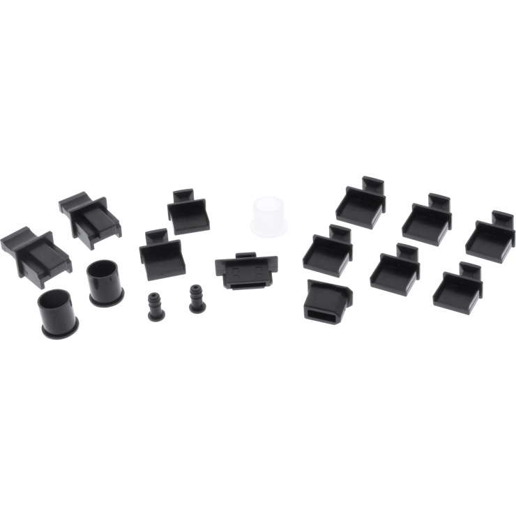 Imagine Set 17 buc protectie impotriva prafului pentru USB-A/Firewire/RJ45/RCA/jack 3.5mm, InLine IL59941K