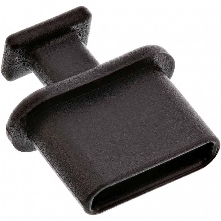 Imagine Set 50 buc protectie cu prindere impotriva prafului pentru conector USB-C Negru, InLine IL59948M