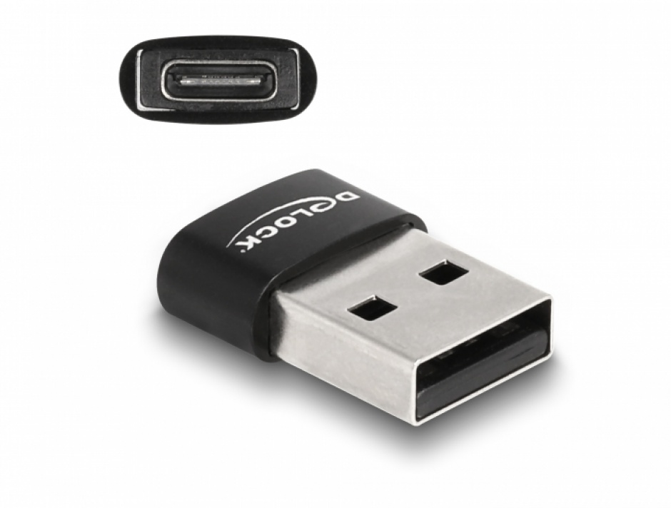 Imagine Adaptor USB type C la USB-A M-T, Delock 60002
