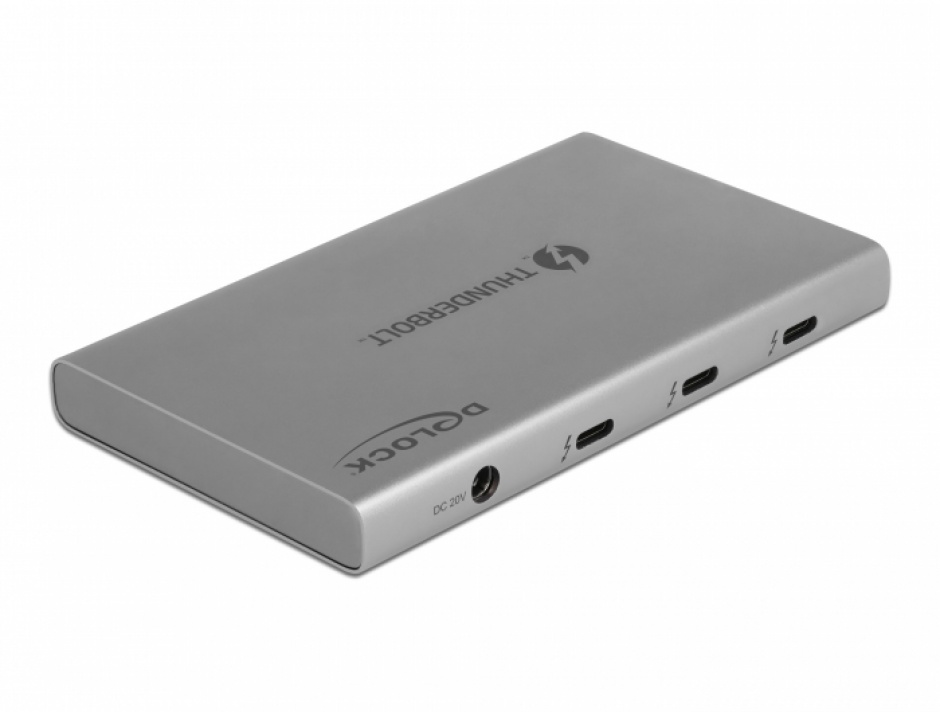 Imagine HUB Thunderbolt 4 (Type C) la 3 x Thunderbolt 4 + 1 x USB 3.2-A Gen2, Delock 64157